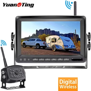 

YuanTing HD Digital Wireless Backup Camera with Monitor High-Speed Observation System for RVs Trailers 7'' Display Waterproof