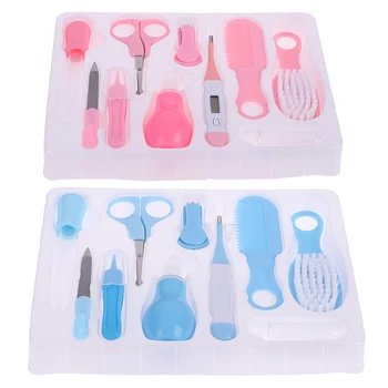 

new 10Pcs Baby Nail Trimmer Healthcare Kit Portable Newborn Baby Grooming Kit Clipper Safety Care Set 2Colors