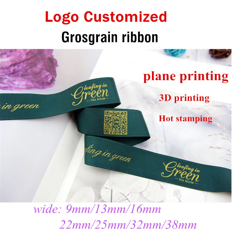 25mm Wide Custom Printed Grosgrain Ribbon for Hair Bows, Gift