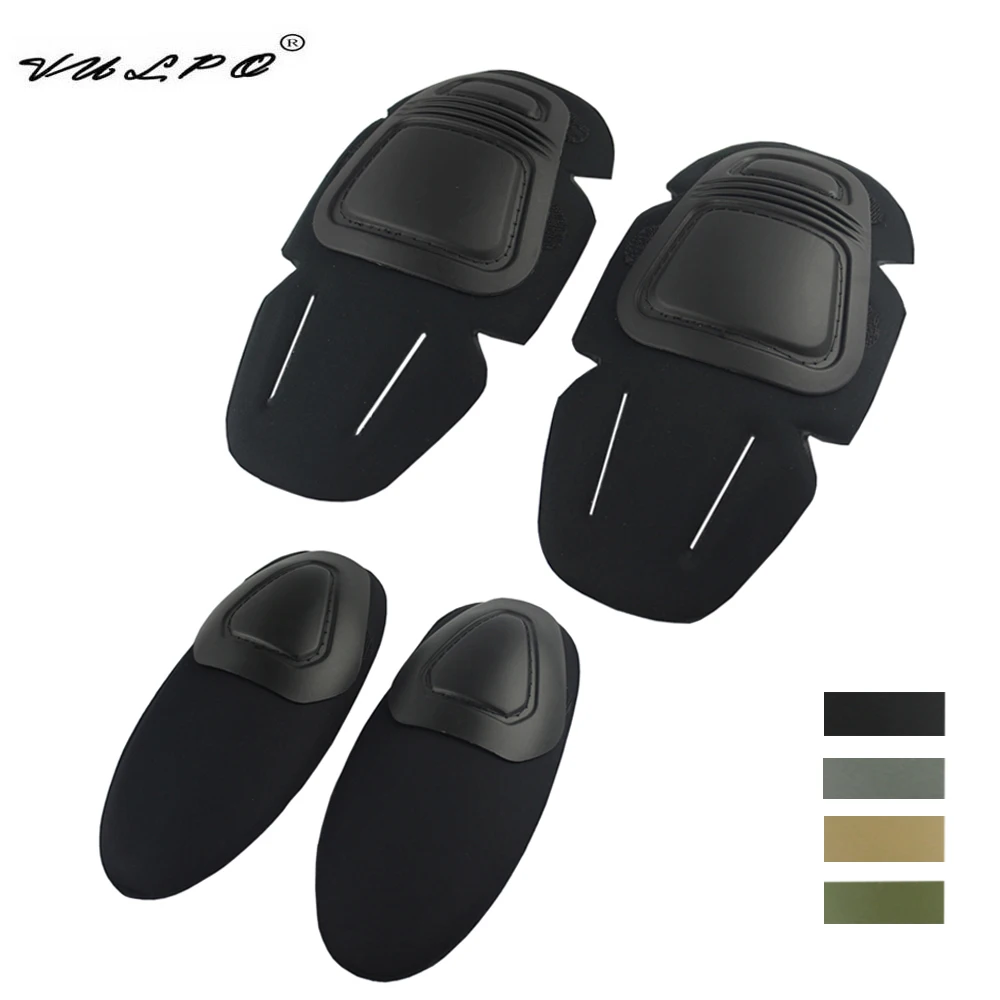 Tactical G3 Frog Suit Knee Pads & Elbow Support VULPO Paintball Airsoft Kneepad Interpolated Knee Protector Set