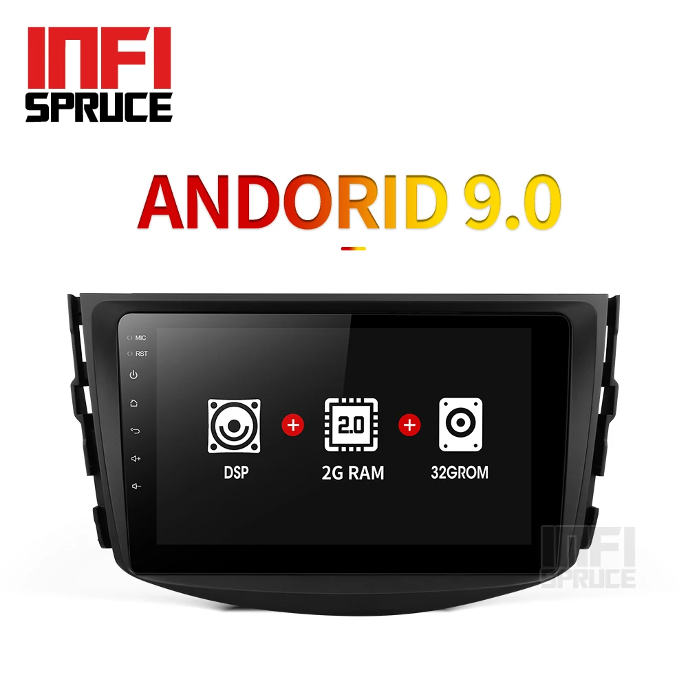 Автомобильное радио DVD 32G для toyota rav4 2007 2008 2009 2010 2011 GPS Android 9 0 навигация Мультимедиа