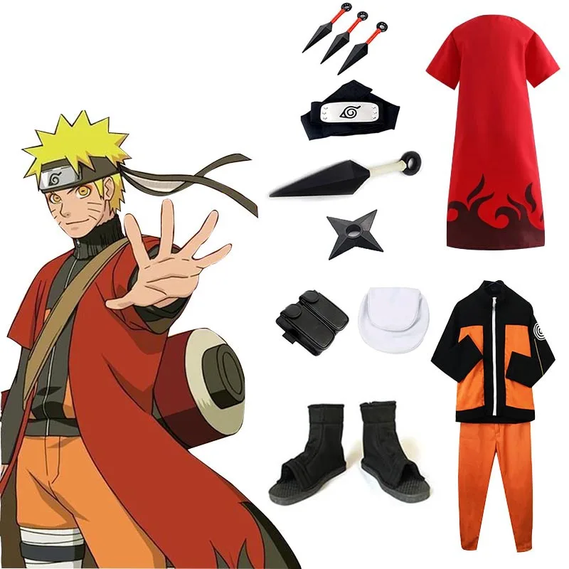 Adults Naruto Cosplay Costumes Anime Cloak Outfit For Man Show Suits