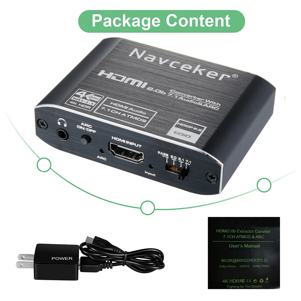 2020 Best ARC HDMI 2.0 Audio Extractor 4K 60Hz