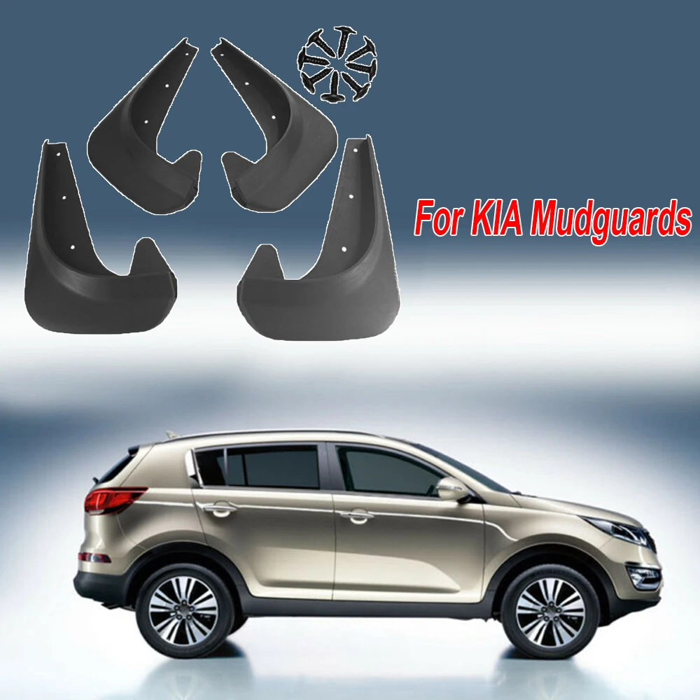 4 шт. черные передние и задние брызговики для Kia Picanto Sportage Cadenza K7 | Автомобили