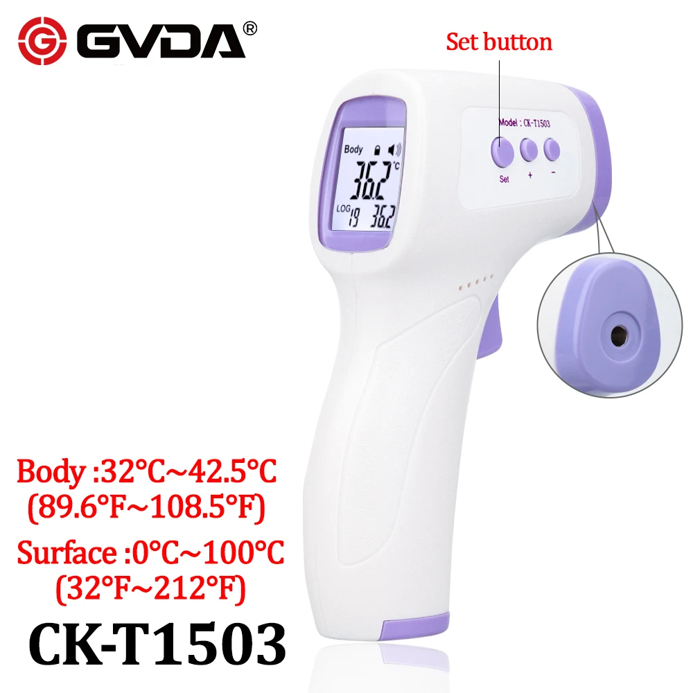 CK-T1503 Цифровой термометр для детей, инфракрасный термометр для измерения температуры, лоб, ушей, Бесконтактный, для взрослых, для измерения температуры тела, ИК, детей - Цвет: CK-T1503
