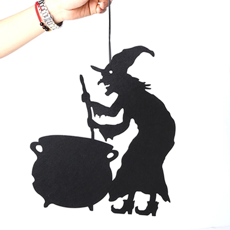 Personality Witch Is A Halloween non-woven Wall Hanging Door Witch Decoration Halloween Party Supplies (black) Personality Witch Is A Halloween non-woven Wall Hanging Door Witch Decoration Halloween Party Supplies (black)