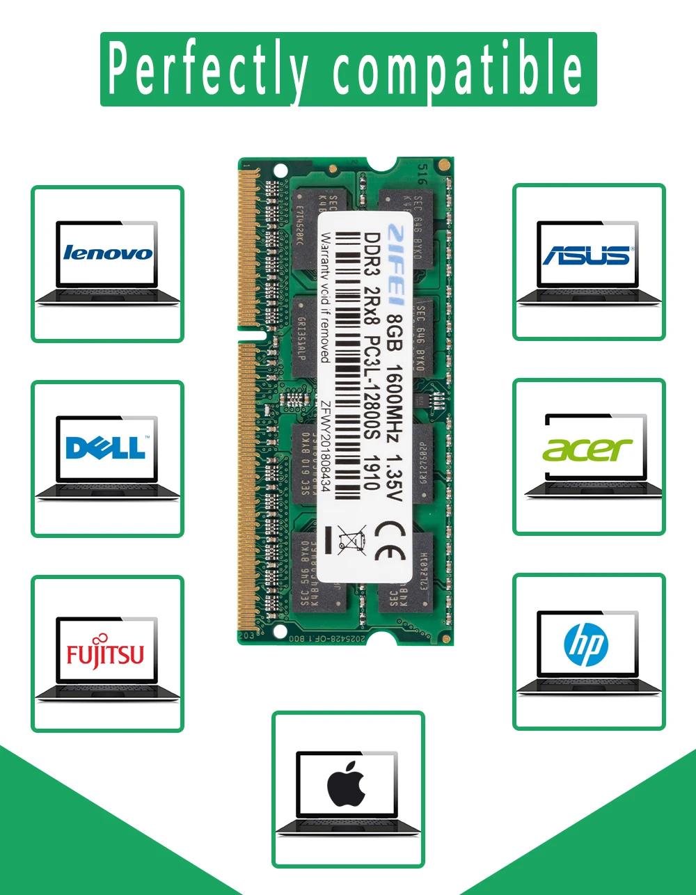 8 ГБ DDR3L Оперативная память 1600/1333/1866 МГц 204PIN 1,35 V 2R* 8 двойных модель SODIMM памяти для ноутбука