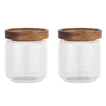 

2Pcs 500/750ml Sealed Jar Tea Storage Bottle Kitchen Storage Jars Jam Glass Containers Glass Jar for Store Home Hotel