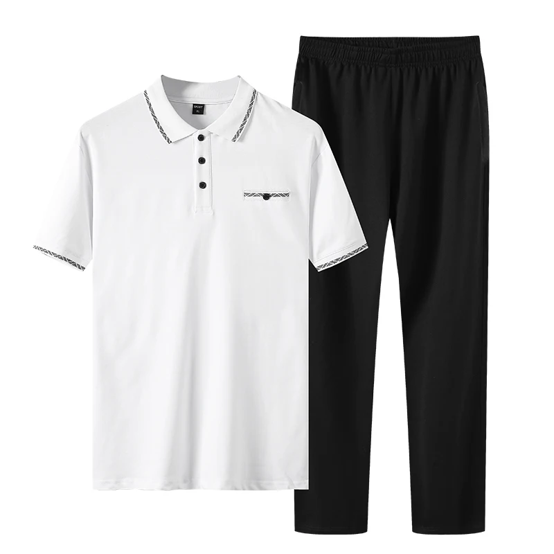 mens black polo sweat suit