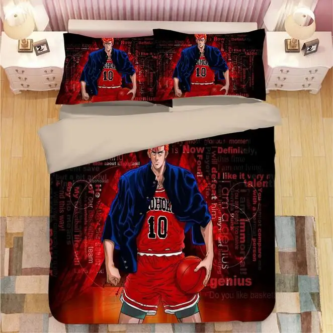 Японское аниме SLAM Данк баскетбольное постельное белье двойной полный двуспальная очень большая двуспальная один двойной размер пододеяльник набор для мальчиков номер подростка - Цвет: 7