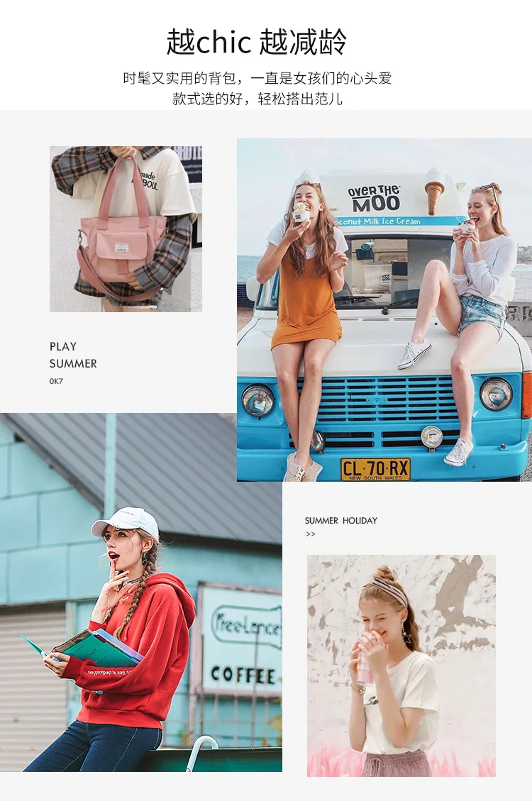 2022 New Women's Handbags Multi-layered Lightweight One-shoulder Messenger Bag Oxford Cloth Large-capacity Women's Handbag