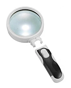 

Magnifier kromatech manual round 10x, 50mm, with backlight (2 led), black and white 77350b