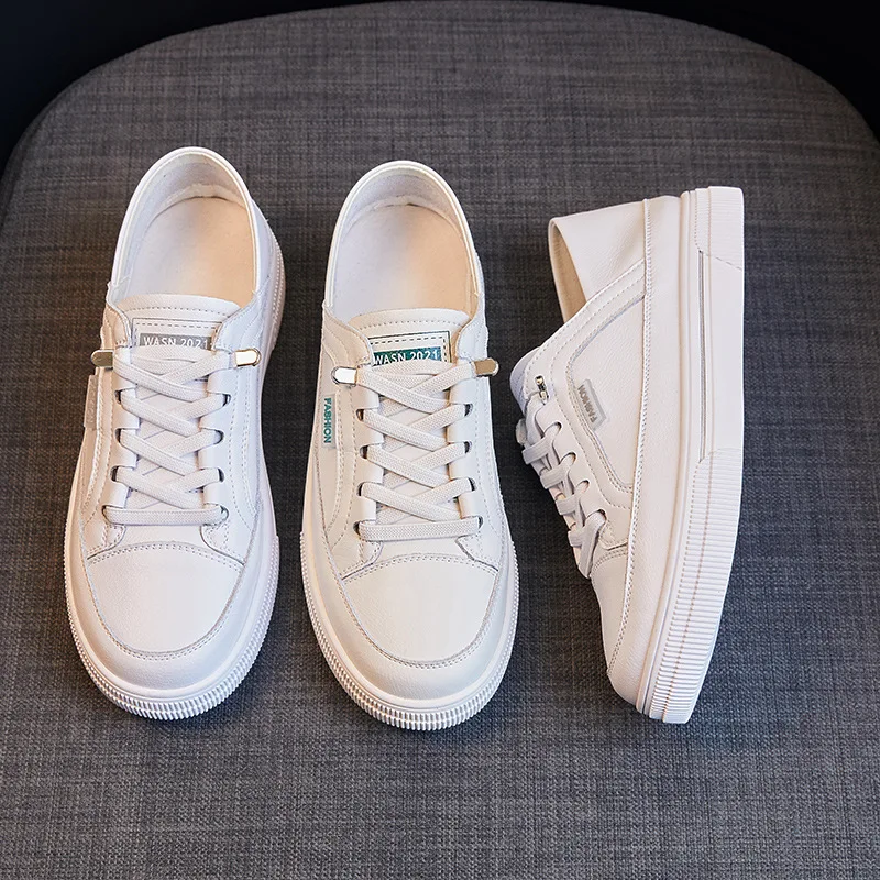 Little White Shoes Women's Spring and Autumn 2021 New All-match Sports Platform Flat-bottom Breathable Women's Single Shoes