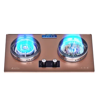 

Gas stove household gas stove double-head stove natural gas nine-hole fierce fire stove built-in stove
