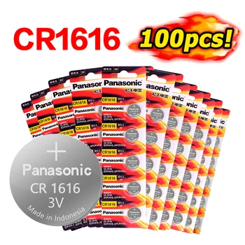 

PANASONIC 100pc original cr1616 3v button battery for computer watch button battery DL1616 BR1616 ECR1616 5021LC L11 L28 KCR1616
