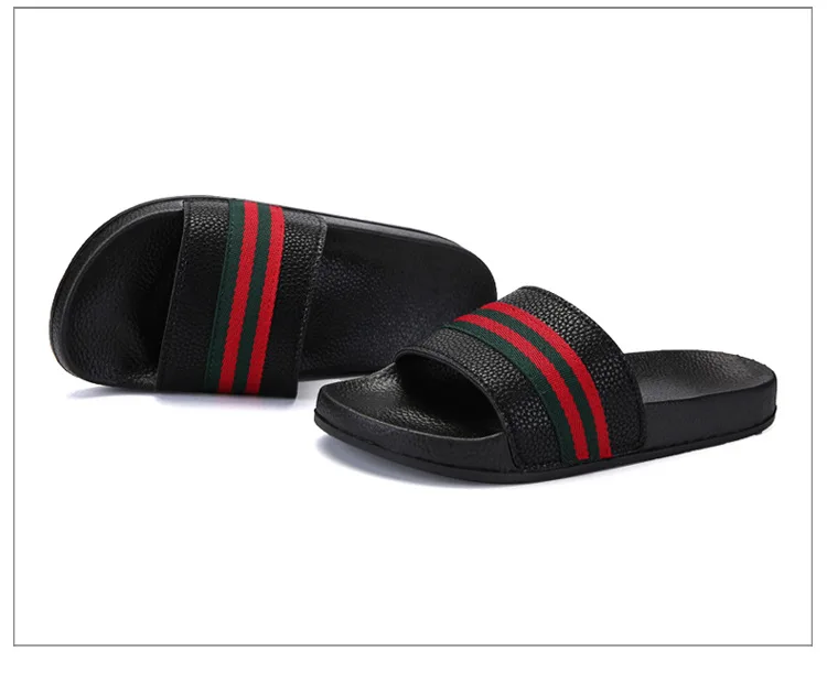 Men Shoes Flat Summer Beach Slippers Ribbon Home Slipper Fashion 
