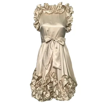 

Goodlishowsi Royal Retro Style High End Noble Women's Ruffles Dress Ruffled Bow Sleeveless Princess Lolita Dress 3 Colors