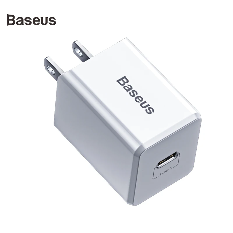 

Baseus Usb Charger Type-C PD3.0 Quick Charger US Adapter 3A Mobile Phone Charging Travel Wall Charger For iPhone Samsung Xiaomi