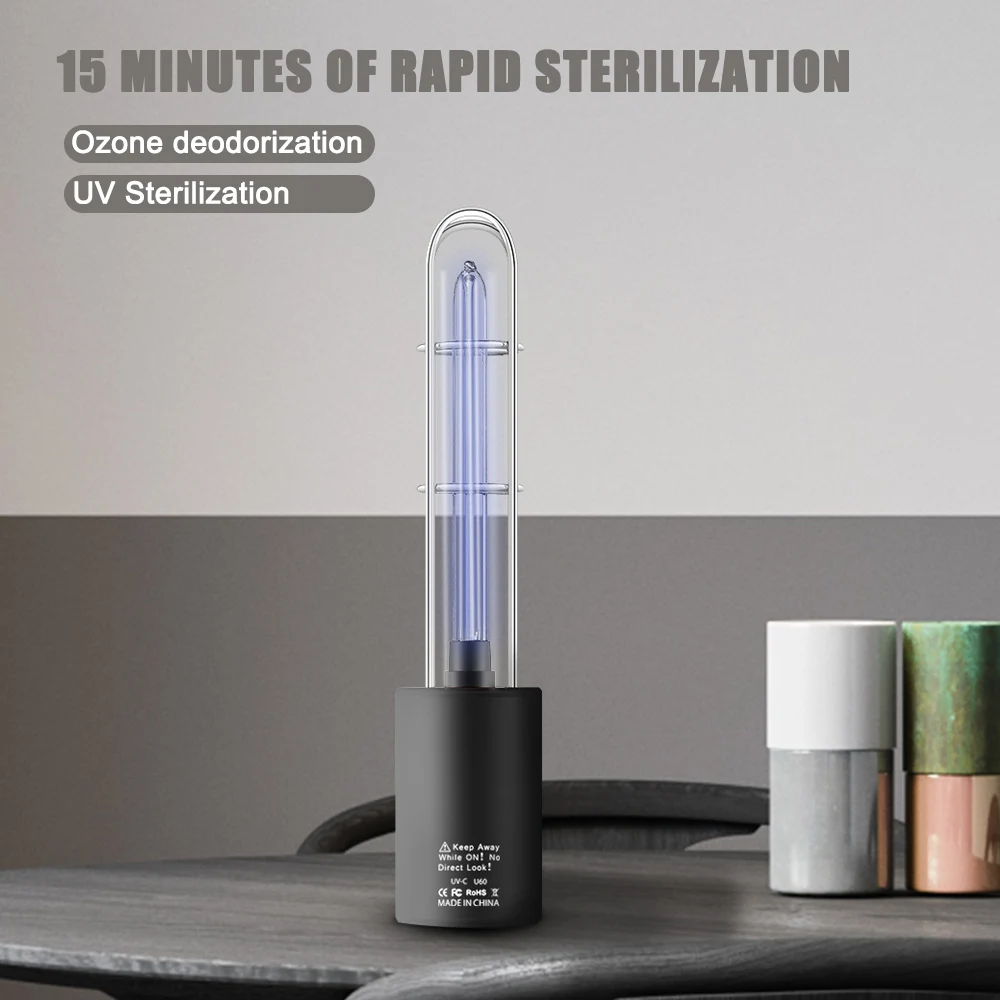 Перезаряжаемый ультрафиолетовый УФ-стерилизатор, светильник, лампа для дезинфекции, бактерицидная лампа, озоновый стерилизатор, клещи, светильник s