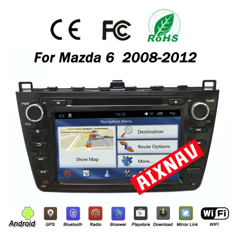 Clearance Auto Multimedia Player Car Radio for Mazda 6 2008-2012 Mirror Link Phone Bluetooth GPS Navigation System WIFI DVD Video Player 5