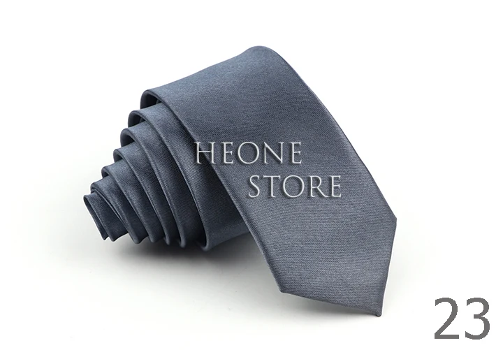 Superschlanke 5 cm große Krawatte für Männer, solide Regenbogenfarbe, Polyester-Krawatte, schmal, dünn, rot, blau, orange, modisches Alltags-Hemd-Accessoire – Detail 22