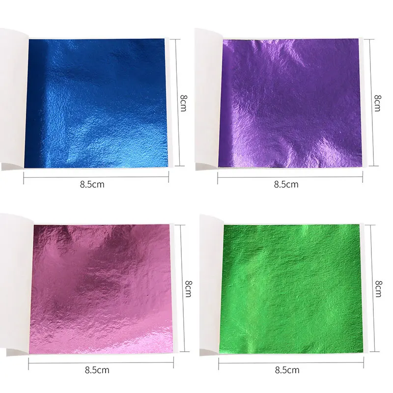 Purple Leaf Foil Paper Sheets for Crafts, Resin, Scrapbooking