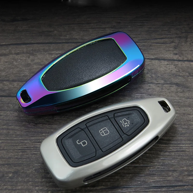 Чехол для ключей из углеродного волокна+ силикона для Ford Focus 3 4 MK3 MK4 Fiesta Mondeo Ecosport Kuga Focus ST