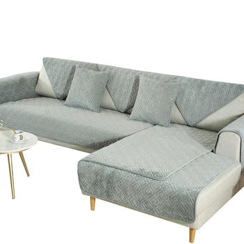 

Thicken Plush Fabric Sofa Cover Lace Slip Resistant Slipcover European For Living Couch Towel Cover Seat Style Room Decor Sofa