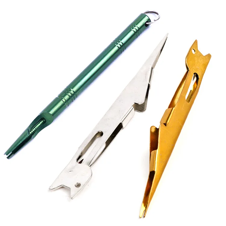 

Fly-Fishing Strands Knotter Fishing Line Knotter Fly Fishing Gear Metal with Point-through-Point Fishing Supplies