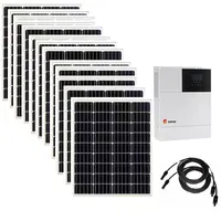 Etfe-Kit de panneaux solaires flexibles pour la maison, contrôleur d'onduleur hybride, chargeur de batterie solaire, camping-car, invitation, 5000W, 220V, 110V 1