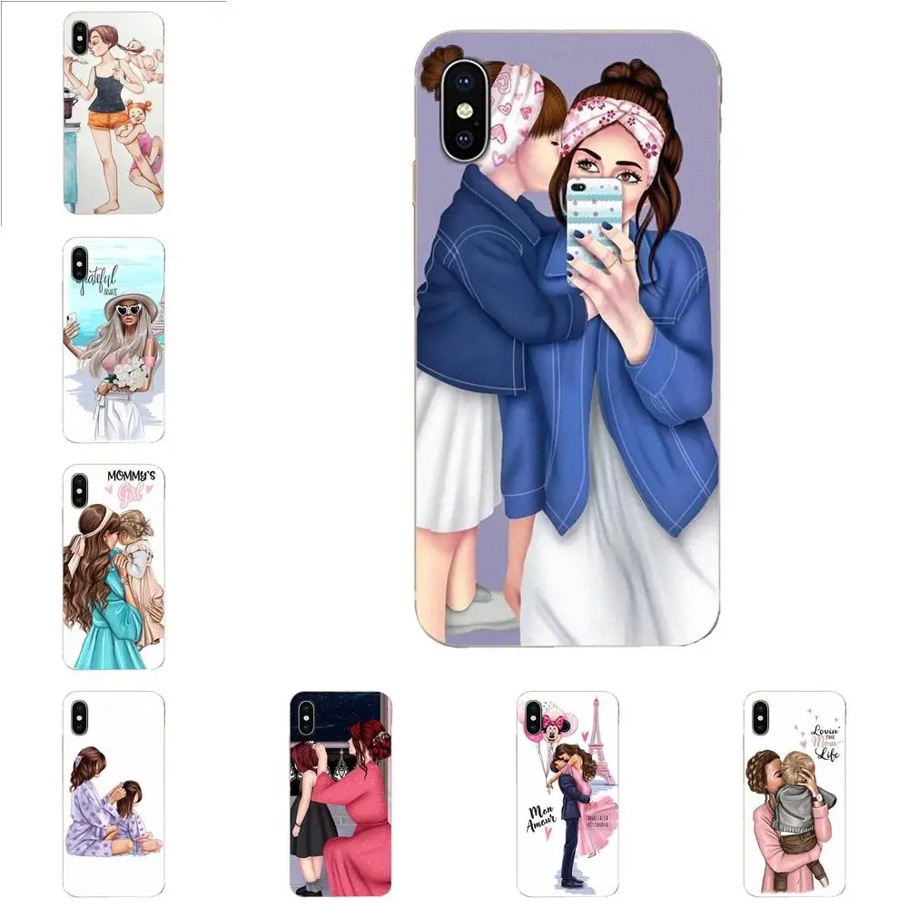 Модный черный прозрачный чехол для маленьких девочек Sony Xperia Z Z1 Z2 Z3 Z4 Z5 compact Mini M2 M4 M5