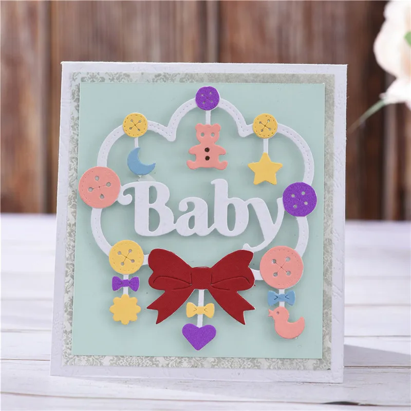

Eastshape Baby Letter Dies Moon Star Bear Toy Metal Cutting Dies for Card Making Scrapbooking Embossing Cuts Stencil Kid Craft