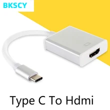 BKSCY محول Usb من النوع C إلى HDMI ، كابل محول ، موصل Usb 3.1 Type C إلى HDMI HDTV ، لأجهزة Macbook ، Samsung Galaxy S8/S9 ، hub type c إلى hdmi