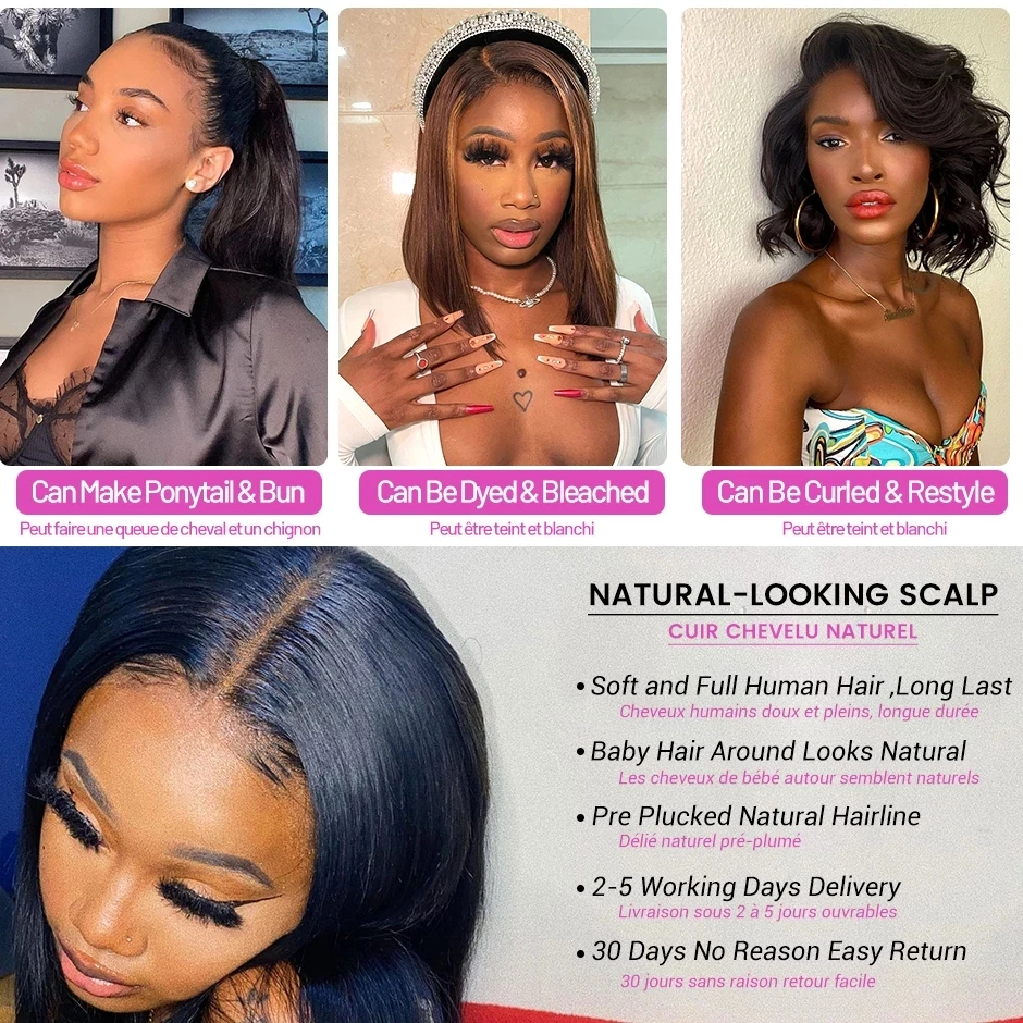 Cynosure Short Bob 13x4 Lace Front Human Hair Wigs For Women Preplucked Remy Brazilian Straight 4x4 Lace Closure Human Hair Wigs Human Hair Lace Wigs Aliexpress