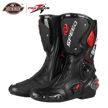 

PRO-BIKER Motorcycle Boots Men Botas Moto Motorcycle Shoes Motocross Off-Road SPEED BIKER Motorbike Riding Boots