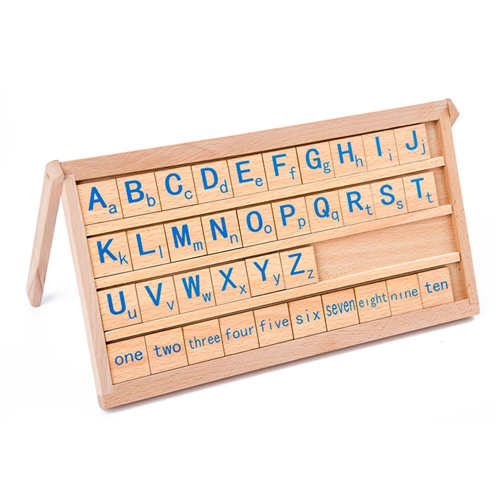 Деревянные английские буквы номер обучение по головоломкам доска для рисования игрушка для раннего развития математика инструмент для