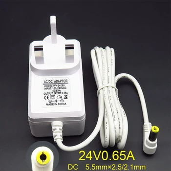 

UK Plug 24V 0.65A Power Adapter with Indicator Light Home AC Adapter for Aroma Diffuser Humidifier Desk Lamp Cameras