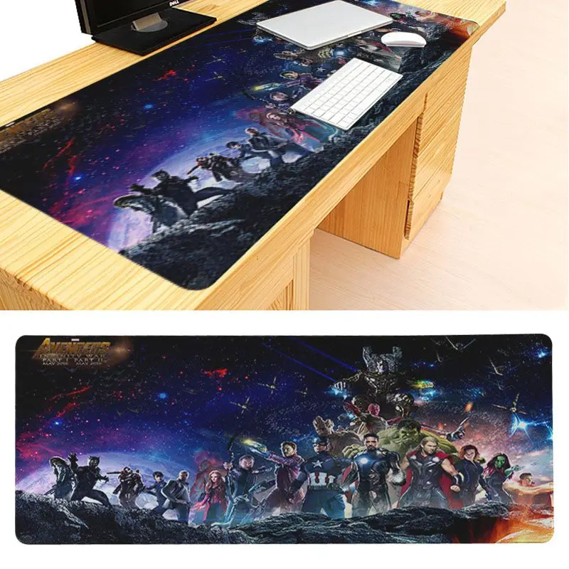 Lock Edge 30x90cm Крутой Комфортный коврик для мыши «мстители», «войны супергероев», игровой коврик для мыши, размер для 30x70 см, 30x90 см, резиновый коврик для мыши - Цвет: Lock Edge 30x90cm
