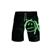 Новинка г.; Хип-хоп Young rapper Matt OX Album OX; летние мужские модные трендовые шорты с 3D-принтом; популярные повседневные летние шорты