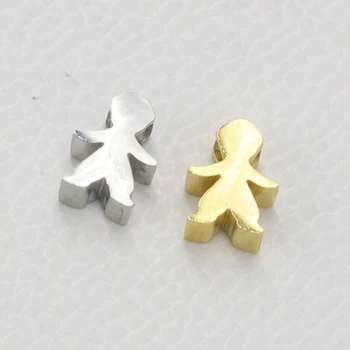 

Charm Charms Pendants for Jewelry Making Stainless Steel Gold Steel 1.8mm Small Hole Bead Little Boy Charm Beads for Women DIY