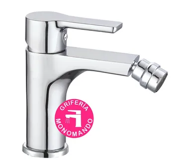 

Kibath bidet PIN monomando faucet made of chrome brilo brass. Design fittings with steel lashes included