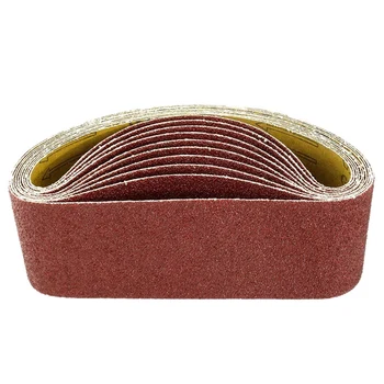 

3 X 21Inch Sanding Belts | 240 Grit Aluminum Oxide Sanding Belt | Premium Sandpaper For Portable Belt Sander – 10 Pack