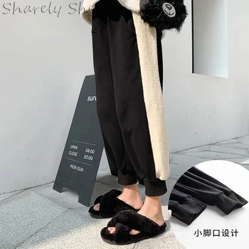 

Maternity Casual Cotton Full Length Pants Pregnancy Striped Workwear Elastic Waist Leggings for Pregnant Women Loose Trousers