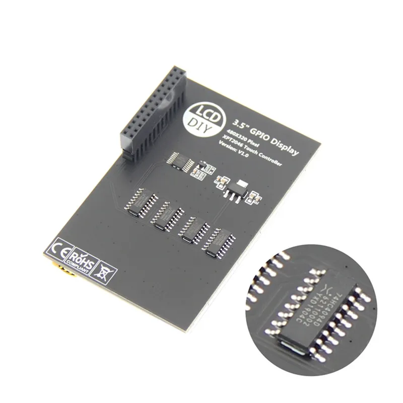 3,5 дюймовый TFT ЖК-дисплей сенсорный экран+ ABS чехол+ радиатор для Raspberry Pi 4B 3B+ 3B