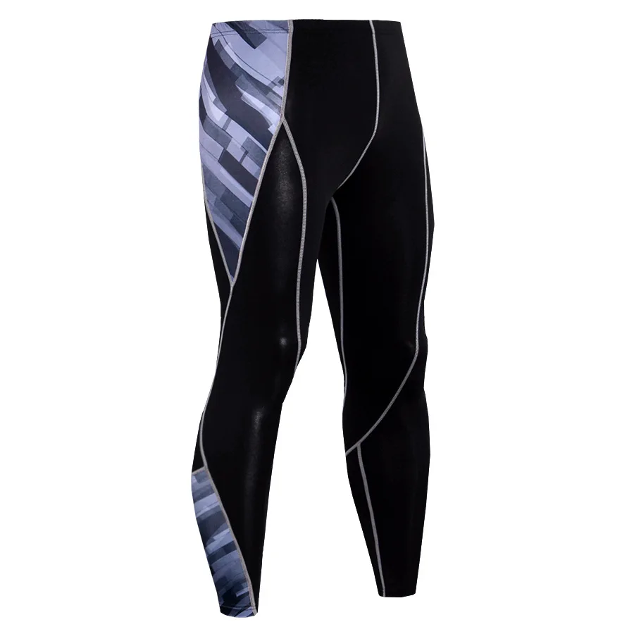Абсолютно мужской спортивный костюм для тренировок с 3D принтами, плотный компрессионный спортивный костюм для мужчин Рашгард MMA Топ Фитнес Бодибилдинг Спорт Набор - Цвет: 7-pants