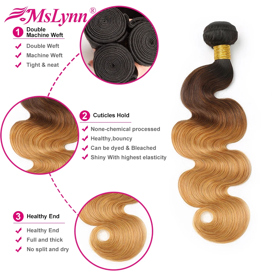 Ombre Hair Bundles Body Wave Bundles T1B/4/27 Brazilian Hair Weave Bundles 3 Tone Blonde Human Bundles Hair Mslynn Remy Hair Ombre Hair Bundles Body Wave Bundles T1B/4/27 Brazilian Hair Weave Bundles 3 Tone Blonde Human Bundles Hair Mslynn Remy Hair
