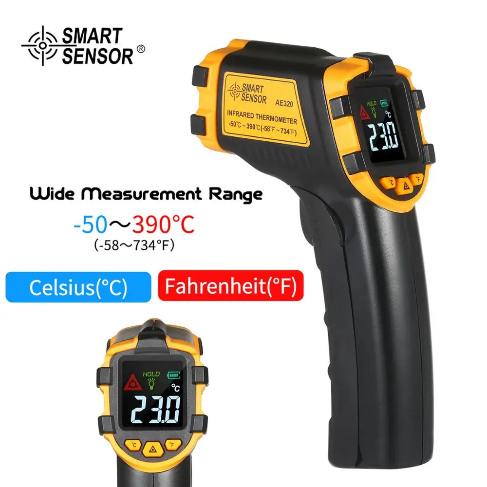 Интеллектуальный датчик-50 ~ 390 ℃ портативный мини-цифровой Бесконтактный