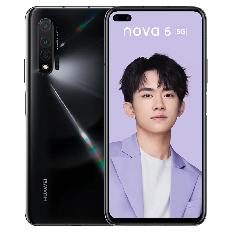 6,57 дюймов huawei Nova 6 мобильный телефон Kirin 990 Восьмиядерный 40 Вт huawei SuperChager Android 10,0 Google Play
