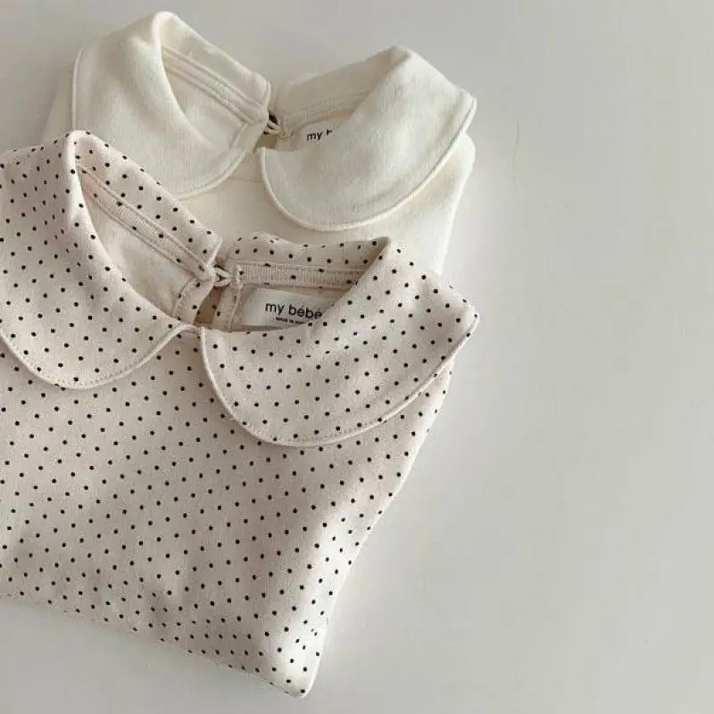 Kids Bottoming Shirt New Autumn Fashion Toddler Kids Baby Boys Long Sleeve Shirts Baby Girls Doll Collar Cotton Blouse Bottoming Tops Clothes