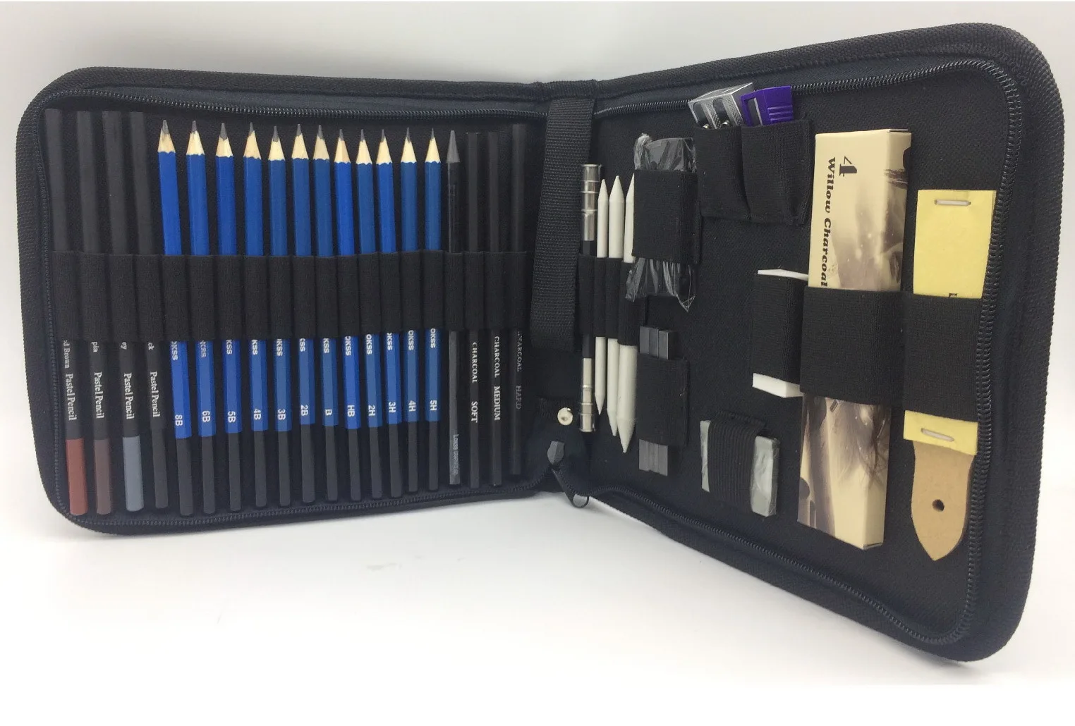 New Style Zipper Cloth Bag Kit Sketching Pencil Fine Art Painted Engineering Drawings Design Painted Pencil 40-Piece Set